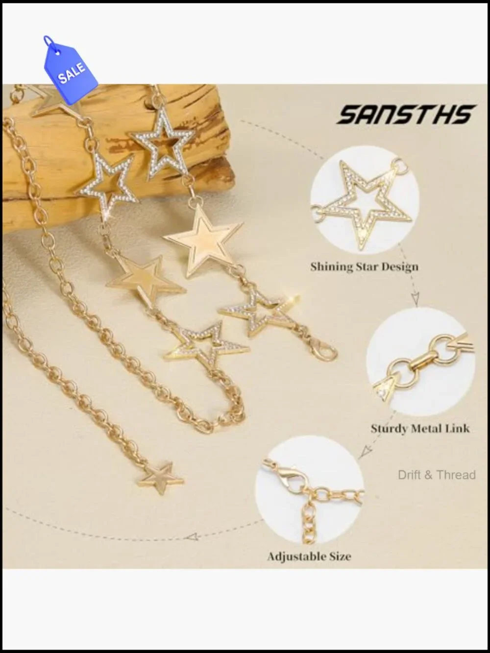 Adjustable Chunky Chain Belt Metal Waist Belt for Jeans Dress Parties